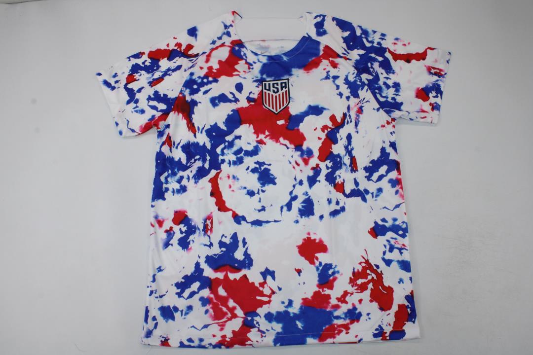 AAA Quality USA 22/23 White/Blue/Red Training Soccer Jersey
